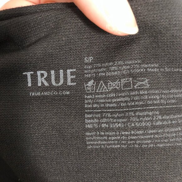 True & Co. Solid Black Removable Padded Bra S/P - Picture 3 of 3